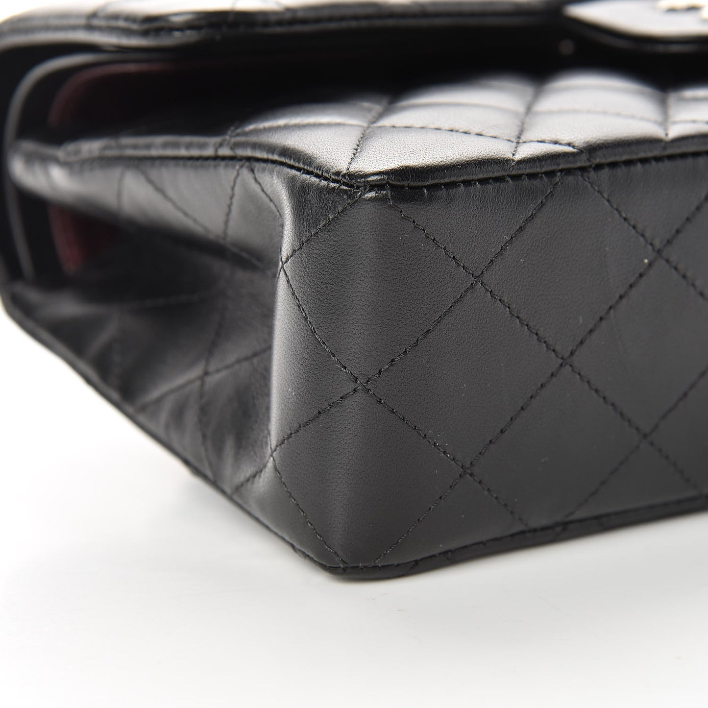 Lambskin Quilted Small Double Flap Black