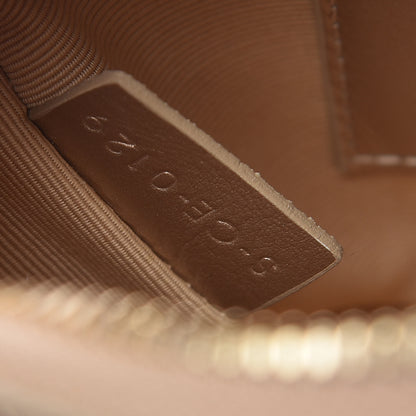 Celine Laminated Calfskin Quilted Small C Charm Bag Gold 8 of 10