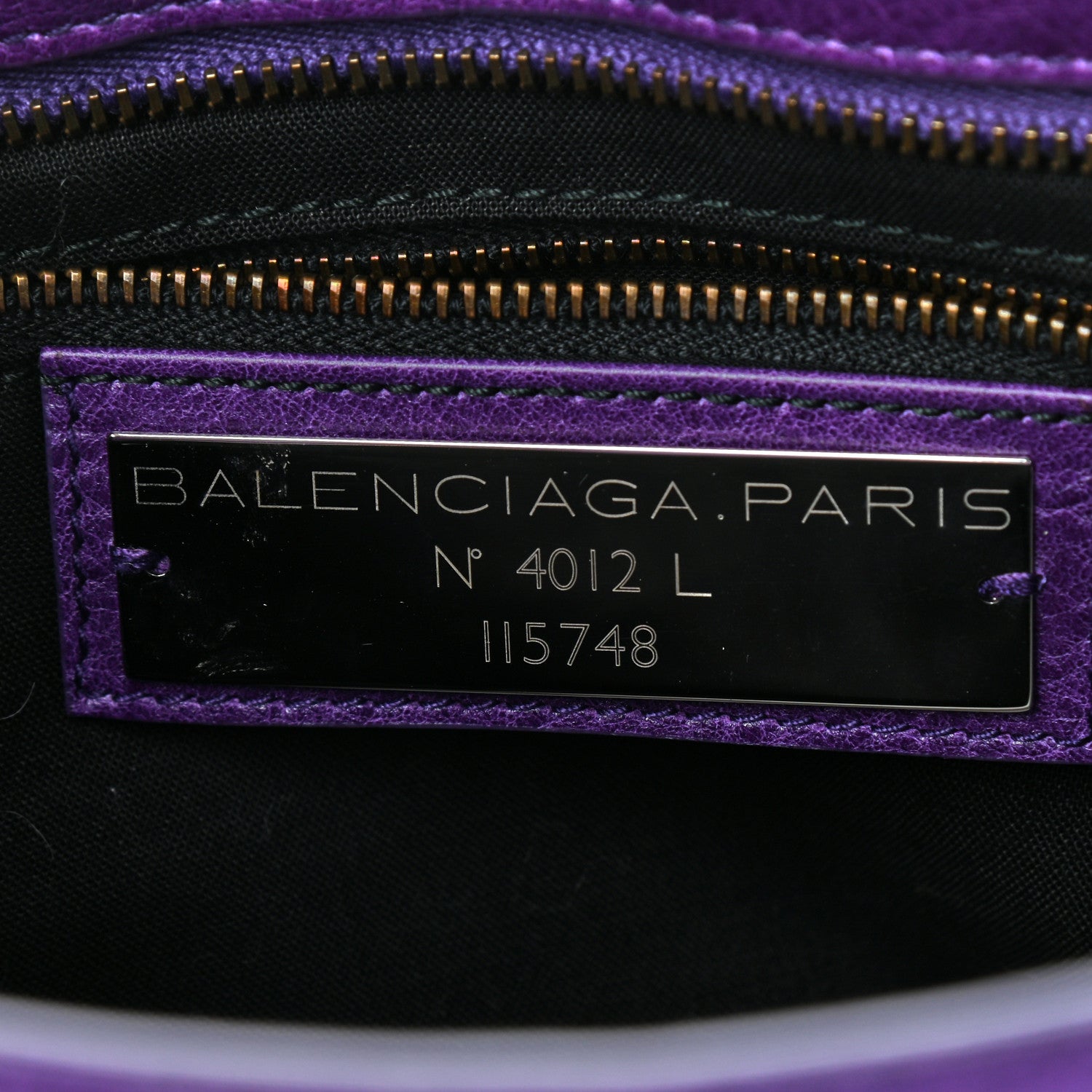 Balenciaga Agneau Classic Hardware City Dark Violet 6 of 9