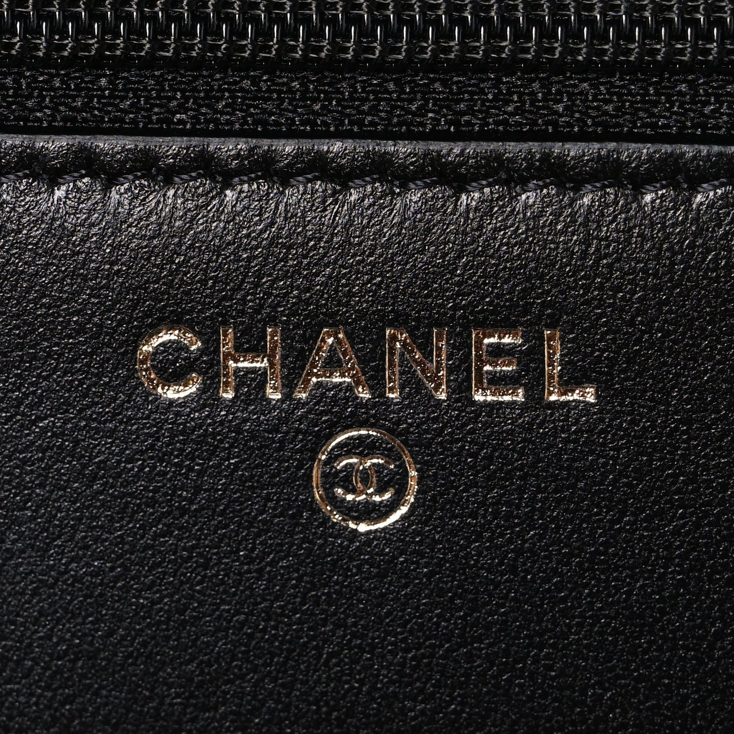 Lambskin Quilted Trendy CC Wallet On Chain WOC Black