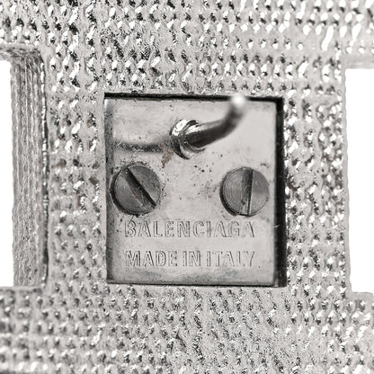 Balenciaga Crystal BB 2.0 Drop Earrings Silver 4 of 4