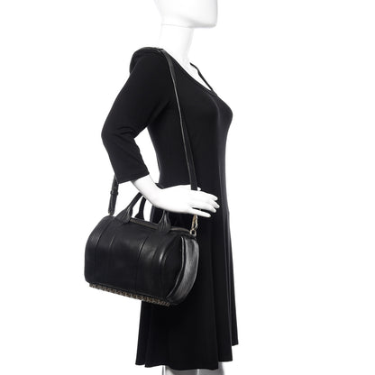 Alexander Wang Pebbled Lambskin Rockie Black Pale Gold Hardware 2 of 12