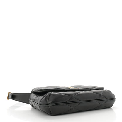 Saint Laurent Lambskin Quilted Le 57 Diamond Shoulder Bag Black 4 of 14