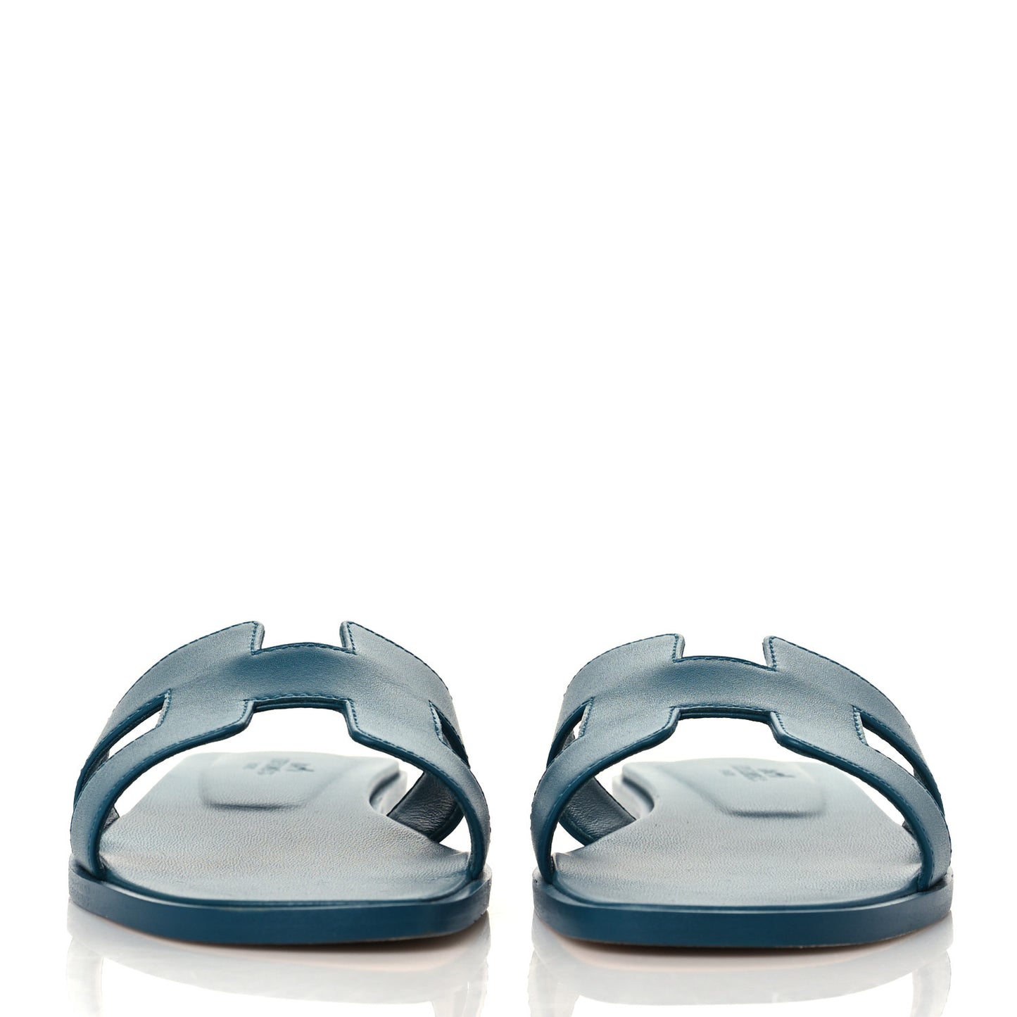 Calfskin Oran Sandals 35 Bleu Emeraude