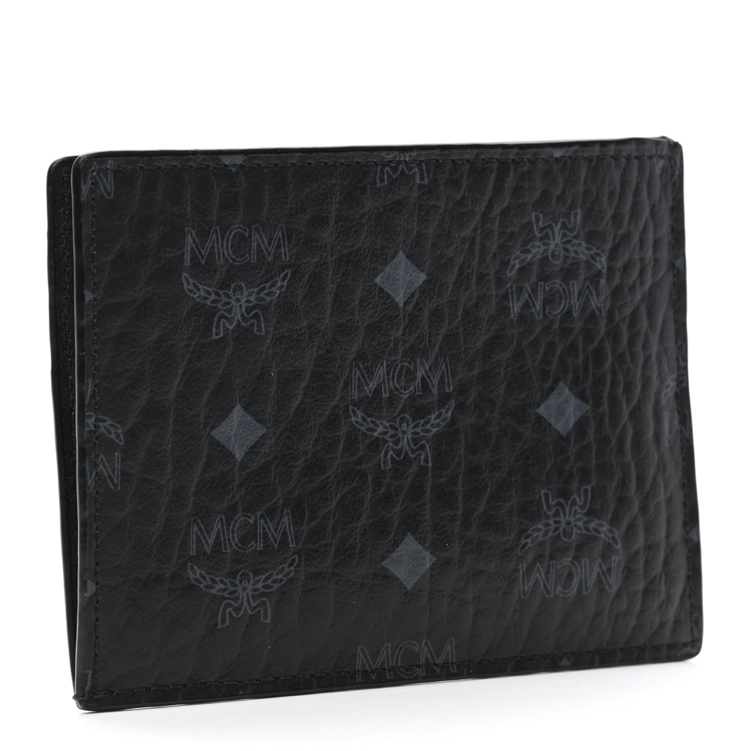 MCM Calfskin Visetos Card Case Black 3 of 6