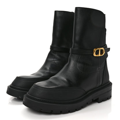 Christian Dior Calfskin Empreinte Ankle Boot 38 Black 3 of 9