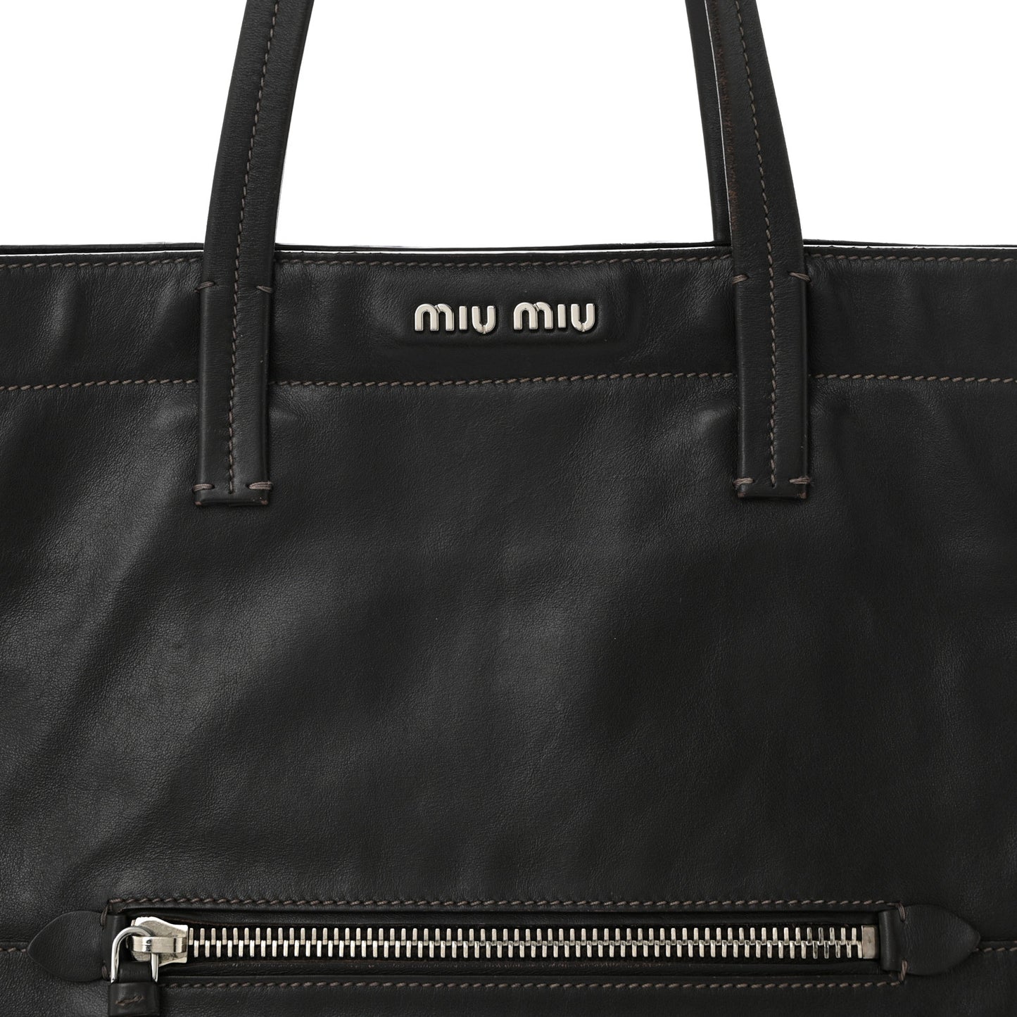 Vitello Soft Calfskin Shopping Tote Ebano