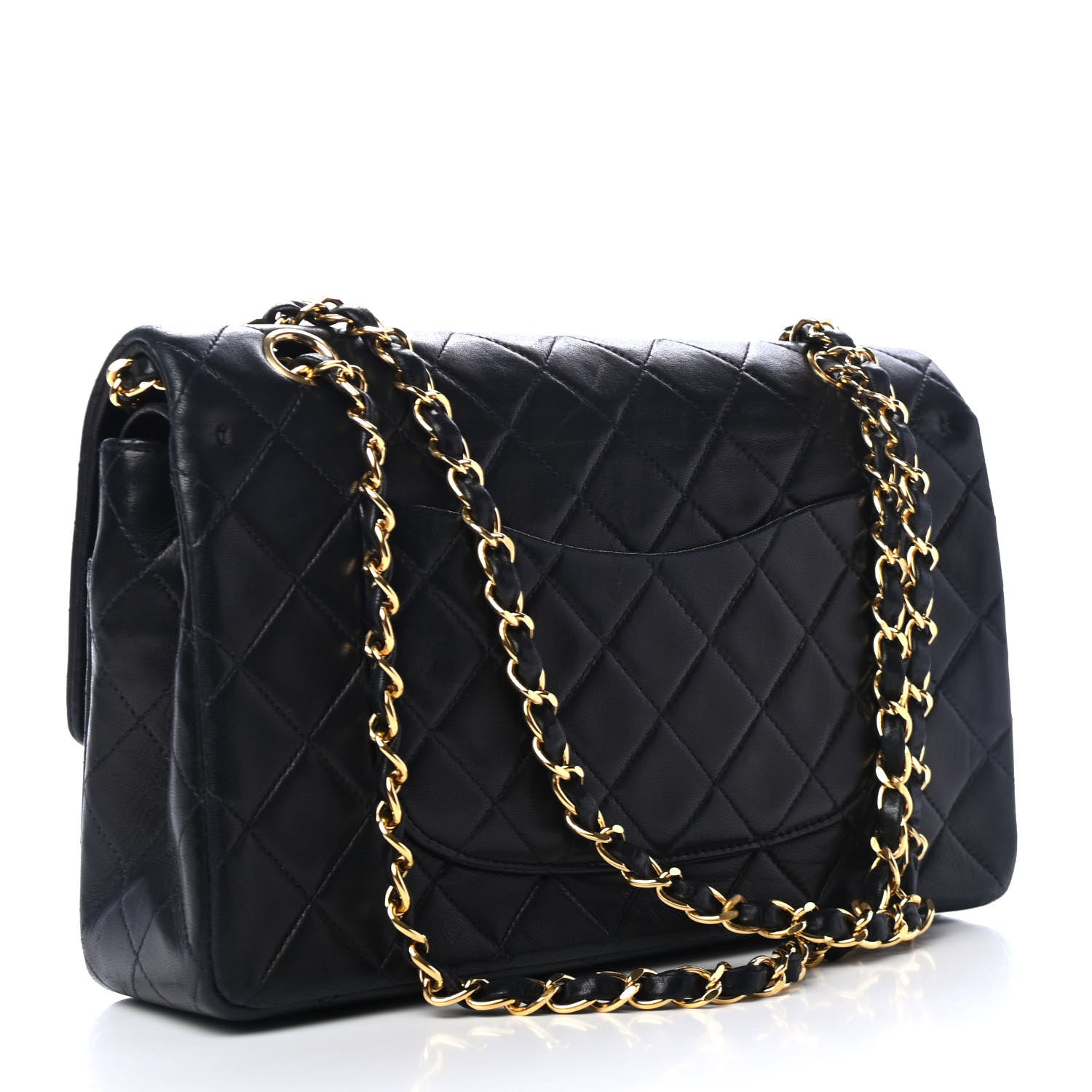 Chanel Lambskin Quilted Medium Double Flap Black 2 of 4