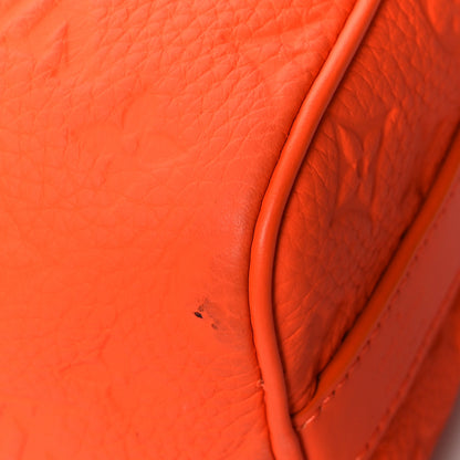 Louis Vuitton Grained Calfskin Aerogram Keepall XS Orange 11 of 14