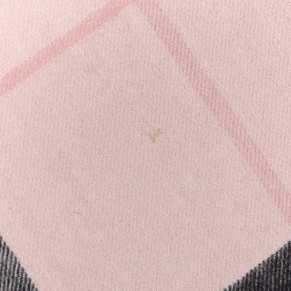 Burberry Cashmere Giant Heritage Check Fringe Scarf Ash Rose 6 of 6