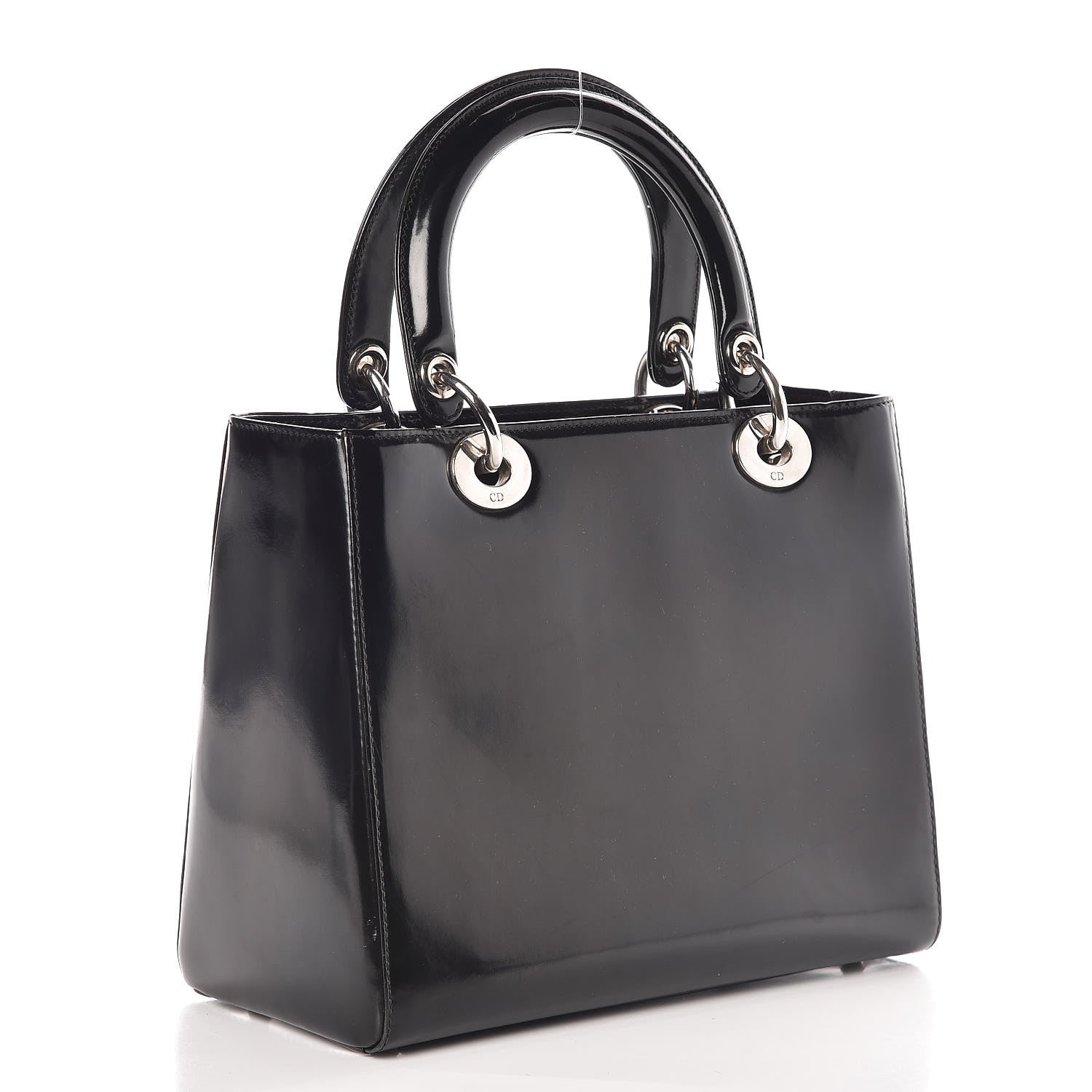 Christian Dior Patent Medium Lady Dior Black 3 of 9