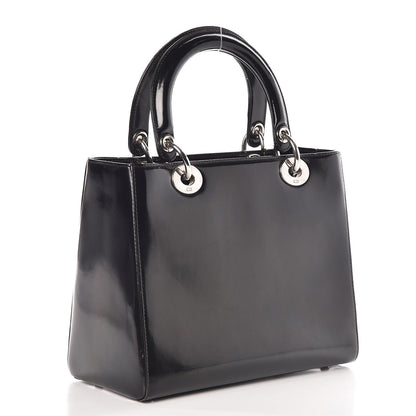 Christian Dior Patent Medium Lady Dior Black 3 of 9