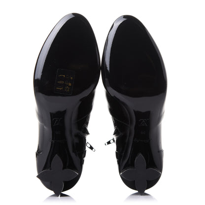 Louis Vuitton Patent Silhouette Ankle Boots 38 Black 5 of 8