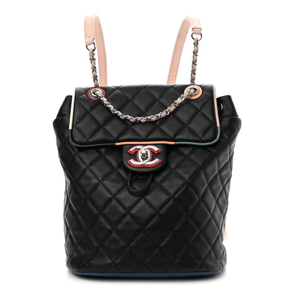 Chanel Lambskin Quilted Small Cuba Urban Spirit Backpack Black 1 of 9