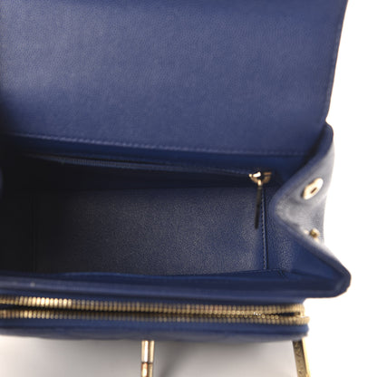 Chanel Caviar Quilted Small Business Affinity Flap Dark Blue 5 of 10