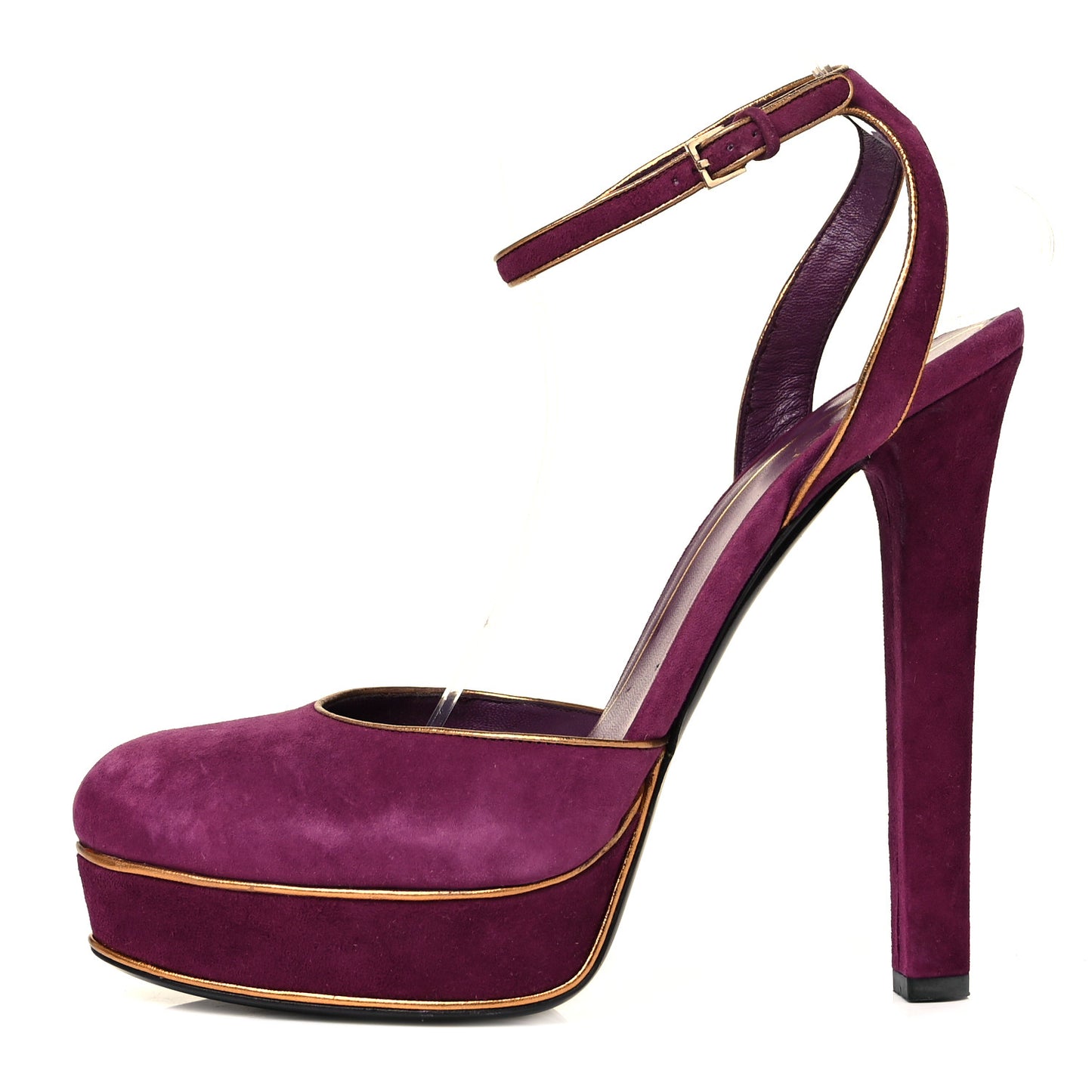 Kid Scamosciato Nappa Huston Platform Sandals 39.5 Grape Glam Tabacco