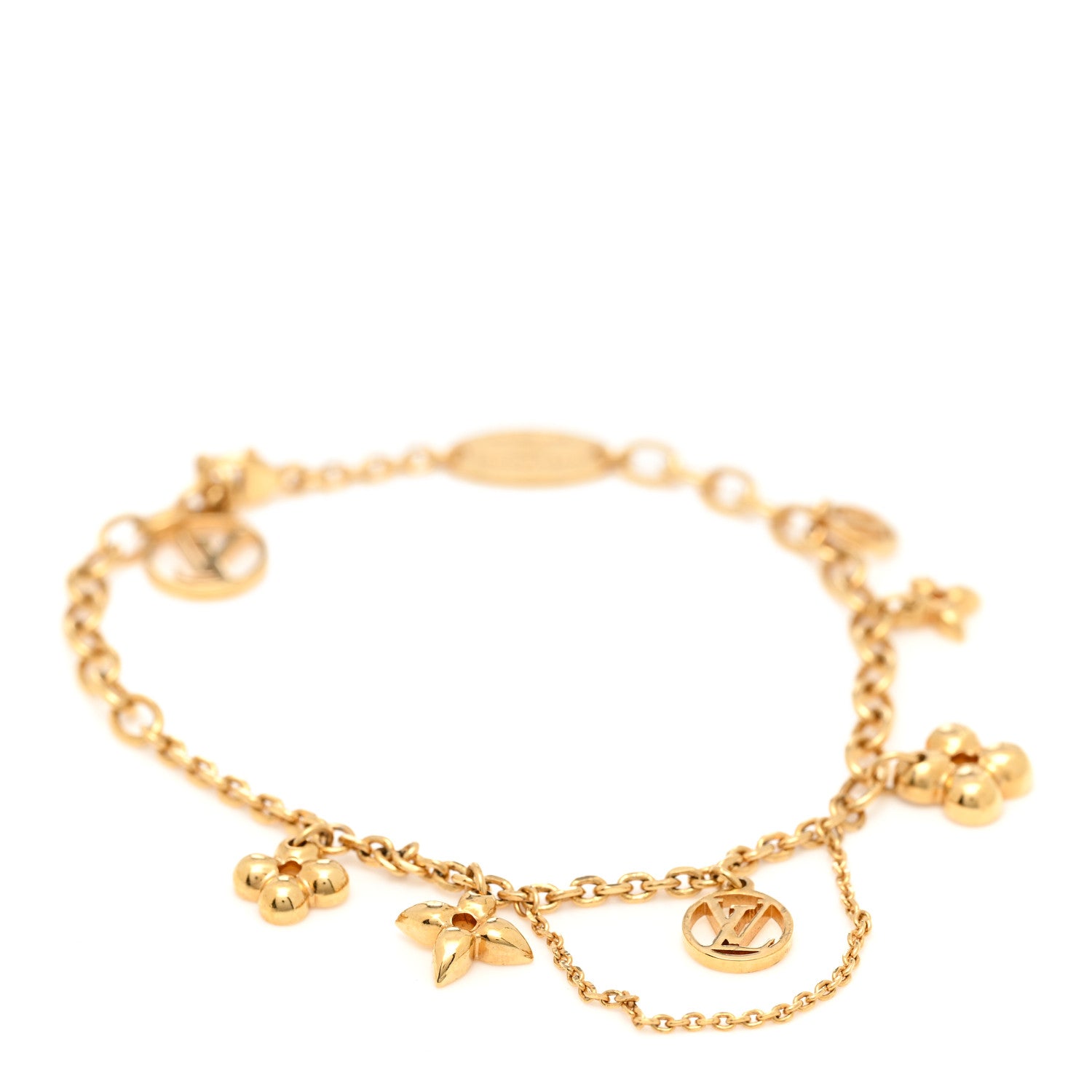 Louis Vuitton Sweet Monogram Charm Bracelet Gold 1 of 5