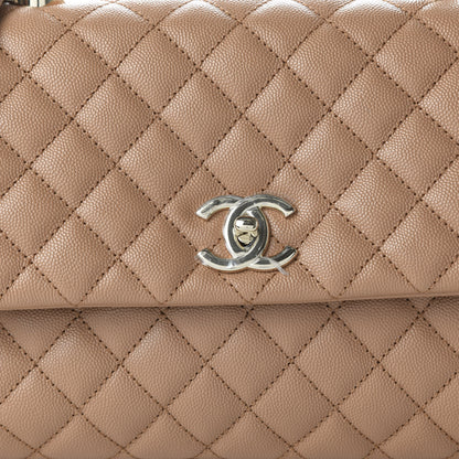 Chanel Caviar Quilted Small Coco Handle Flap Brown 10 of 10