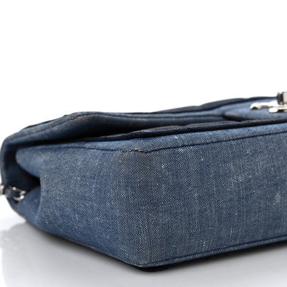 Chanel Denim Quilted Medium Graphic Flap Light Blue 8 of 9