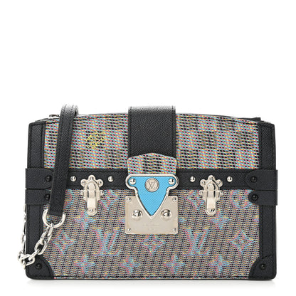 Louis Vuitton Calfskin Monogram LV Pop Trunk Clutch Blue 1 of 11