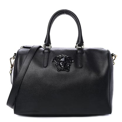 Versace Saffiano Calfskin Palazzo Duffle Bag Black 1 of 4