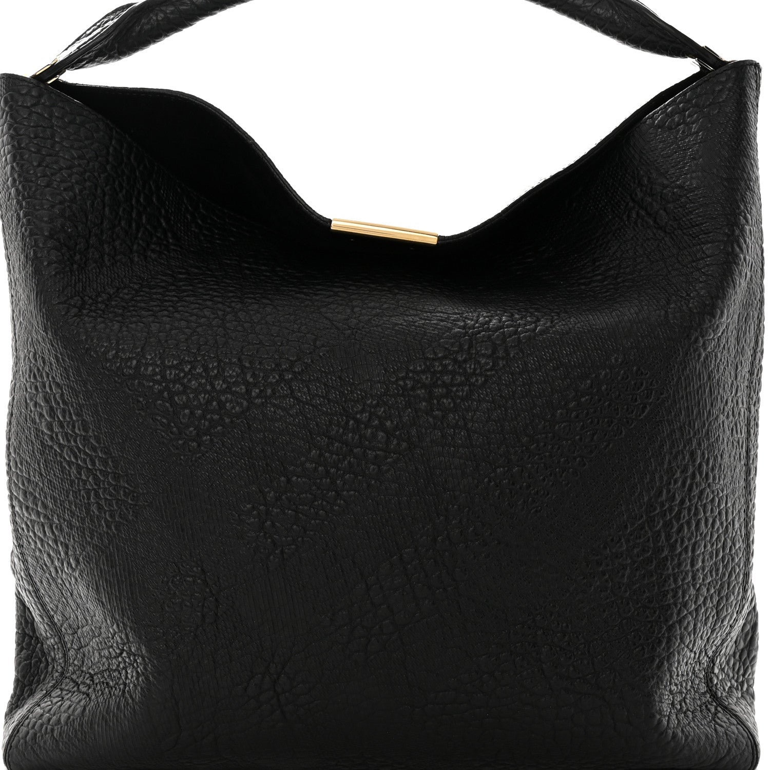 Burberry Heritage Grain Check Embossed Medium Lindburn Hobo Black 9 of 12