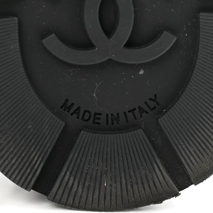 Chanel Shiny Calfskin Patent Quilted Chain Lace Up Combat Boots 36 Black 7 of 12