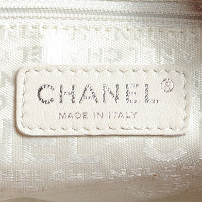 Chanel Lambskin Contrast Stitch Small Drawstring Tote Coral 6 of 7