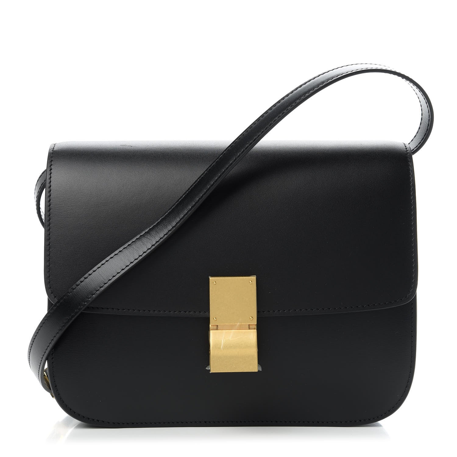 Celine Box Calfskin Medium Classic Box Flap Black 1 of 11