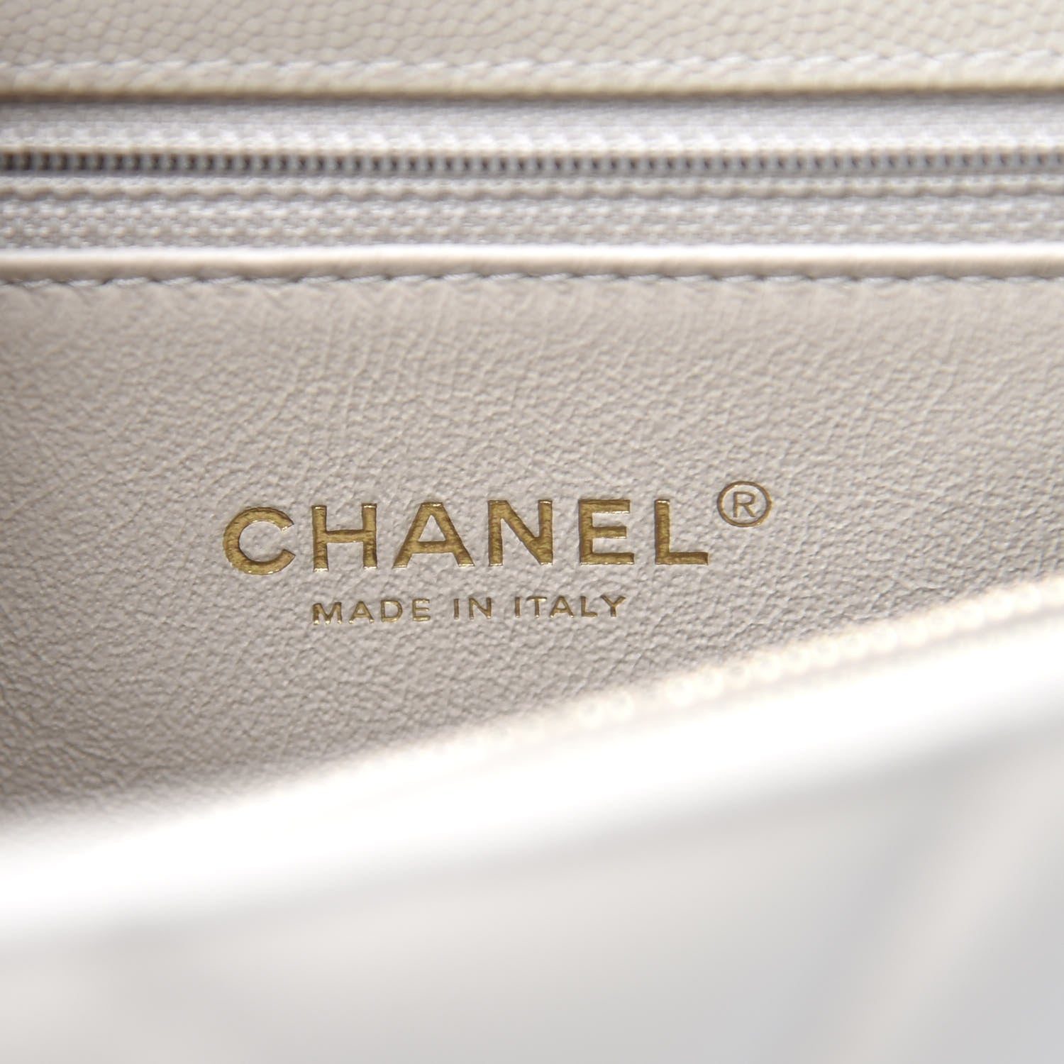 Chanel Caviar Lizard Chevron Quilted Small Coco Handle Flap Ivory 7 of 11