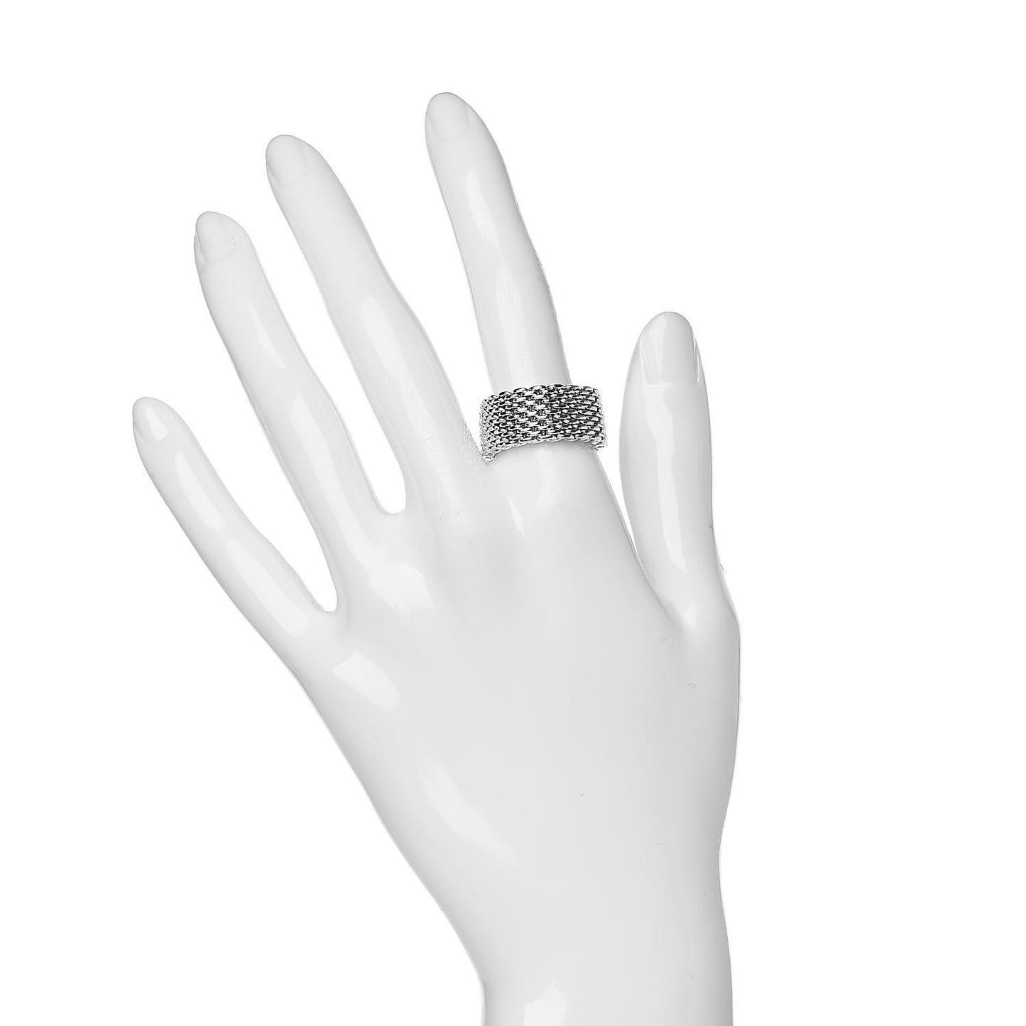 Sterling Silver Mesh Somerset Ring 57 8