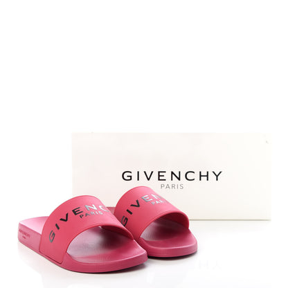 Givenchy Rubber Womens Logo Womens Pool Slides Sandals 41 Pink 11 of 11