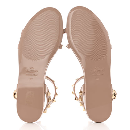 Valentino Garavani PVC Jelly Rockstud Caged Sandals 37 Poudre 5 of 8