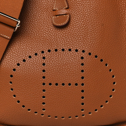 Hermes Taurillon Clemence Evelyne III PM Gold 8 of 10