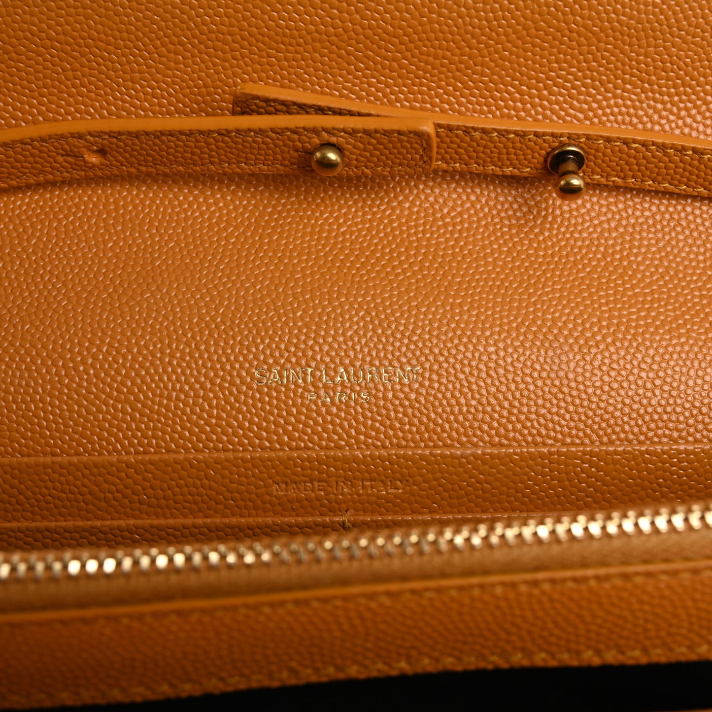 Grain De Poudre Matelasse Chevron Cassandre Chain Wallet Senape Yellow