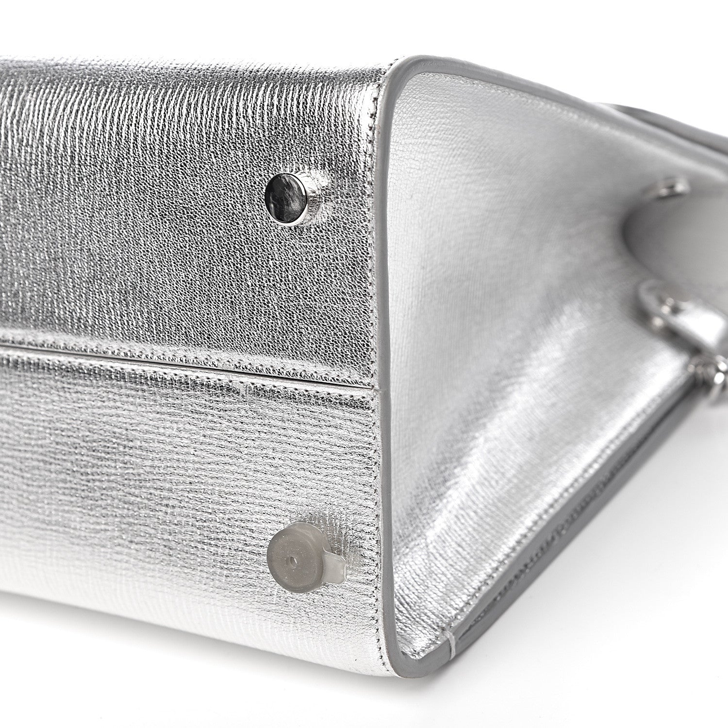 Christian Dior Metallic Grained Calfskin Medium Diorever Flap Silver 11 of 12