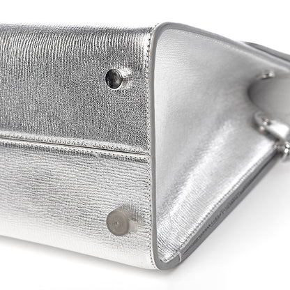 Christian Dior Metallic Grained Calfskin Medium Diorever Flap Silver 11 of 12