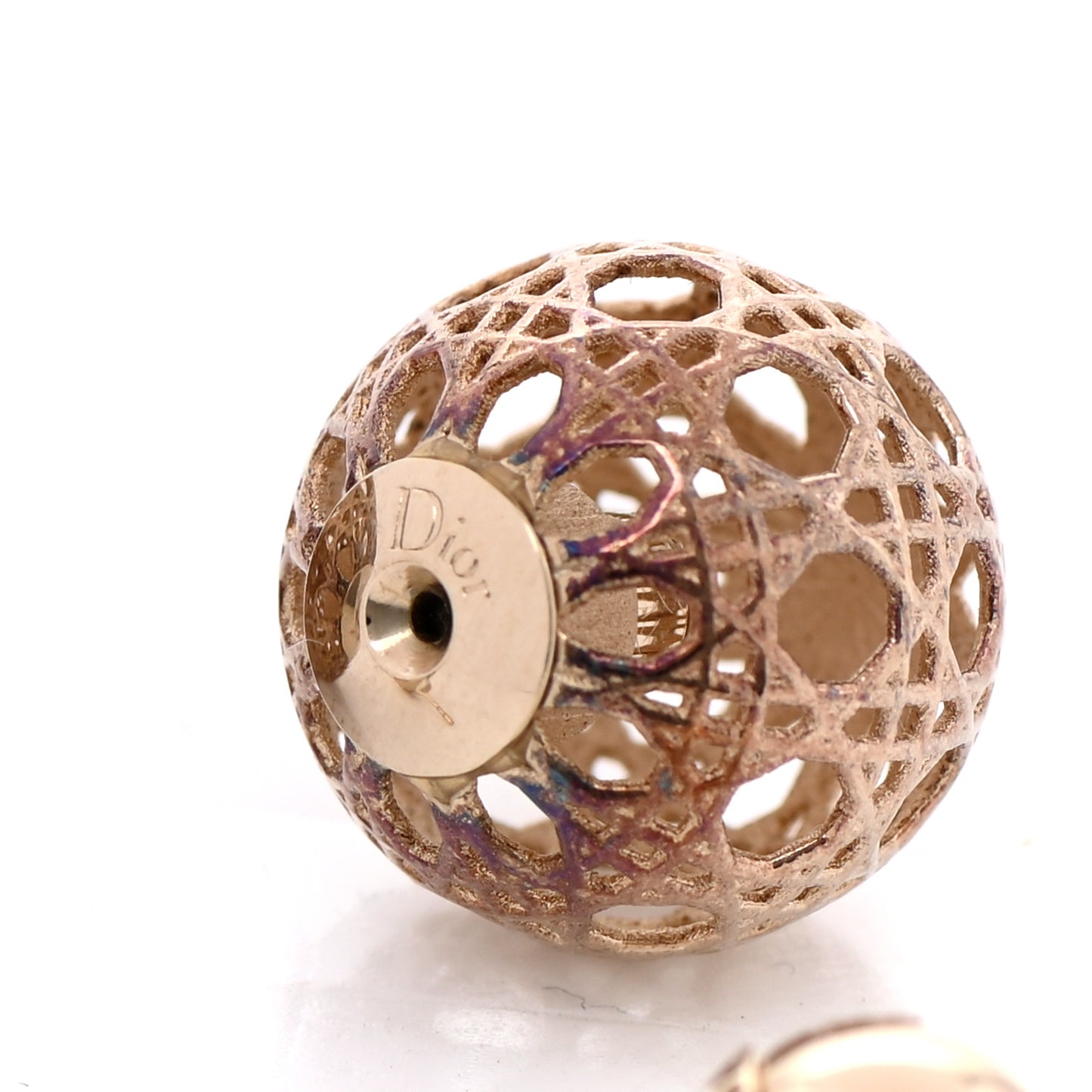 Cannage Mise En Dior Tribal Earrings Gold