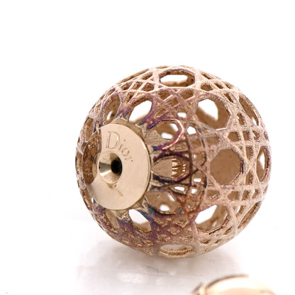 Christian Dior Cannage Mise En Dior Tribal Earrings Gold 6 of 6