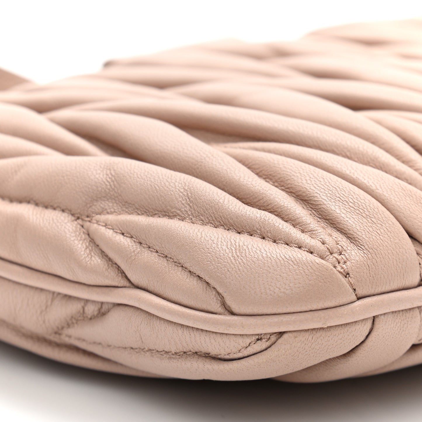 Nappa Matelasse Crossbody Clutch Cammeo