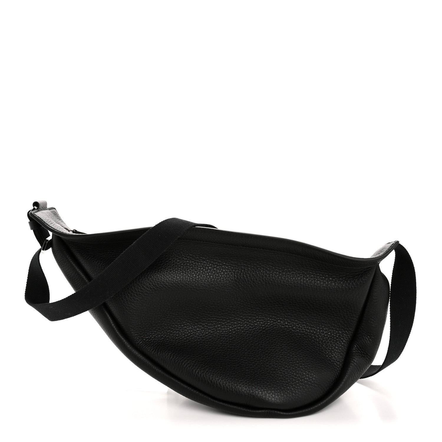 The Row Grained Calfskin Large Slouchy Banana Bag Black 1 of 10