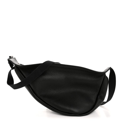 The Row Grained Calfskin Large Slouchy Banana Bag Black 1 of 10