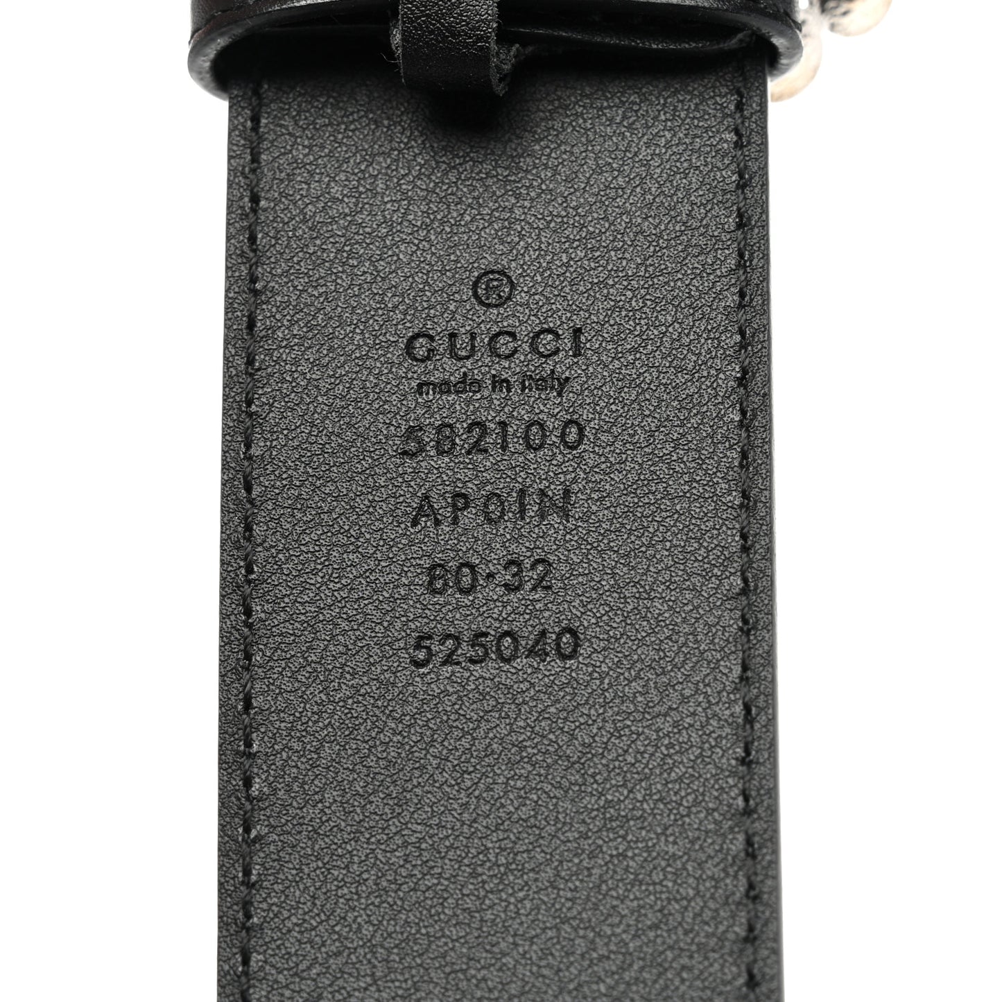 Calfskin Crystal Double G 40mm Belt 80 32 Black