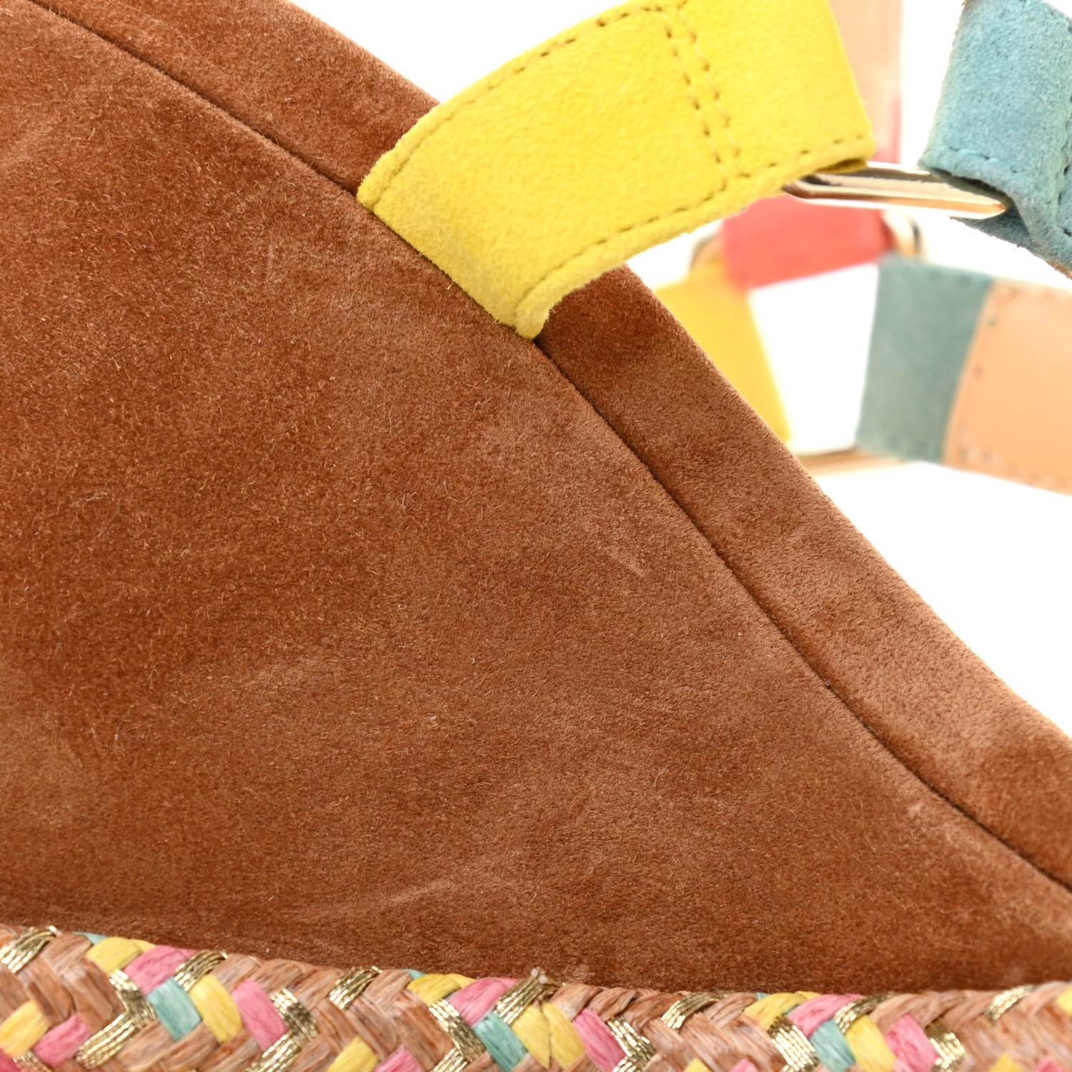 Christian Louboutin Veau Velours Pyraclou 110 Wedge Sandals 38 Biscotto 10 of 13