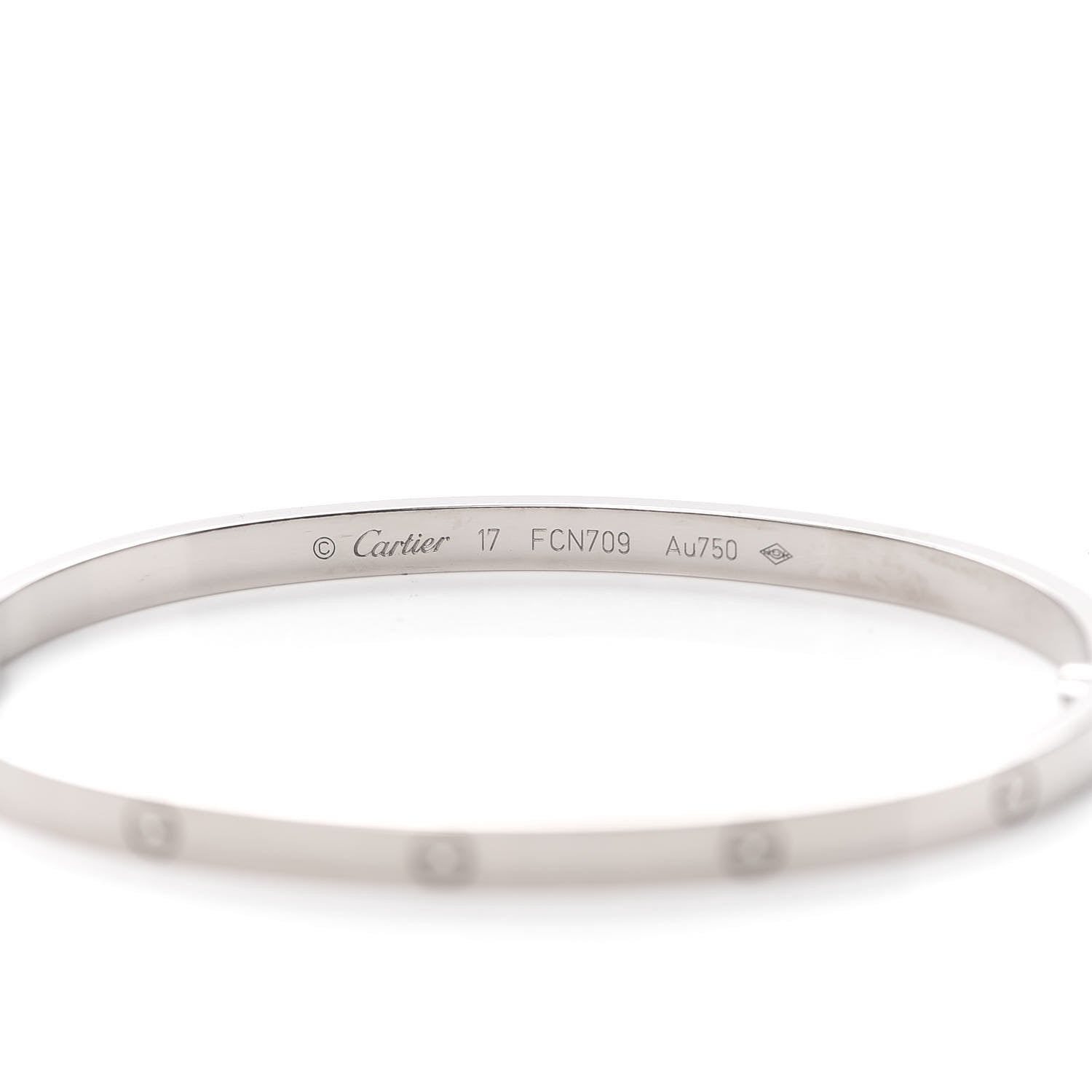 Cartier 18K White Gold Small LOVE Bracelet 17 4 of 6