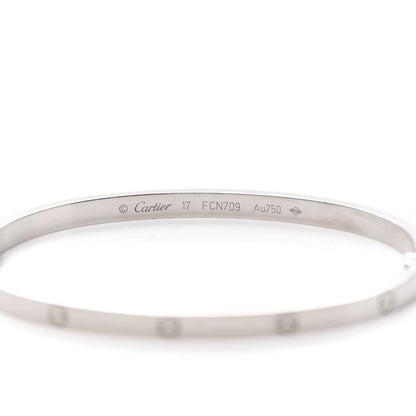 Cartier 18K White Gold Small LOVE Bracelet 17 4 of 6