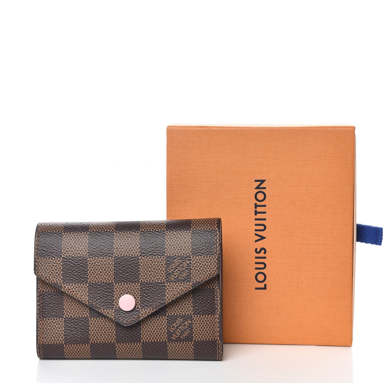 Louis Vuitton Damier Ebene Victorine Wallet Rose Ballerine 8 of 8