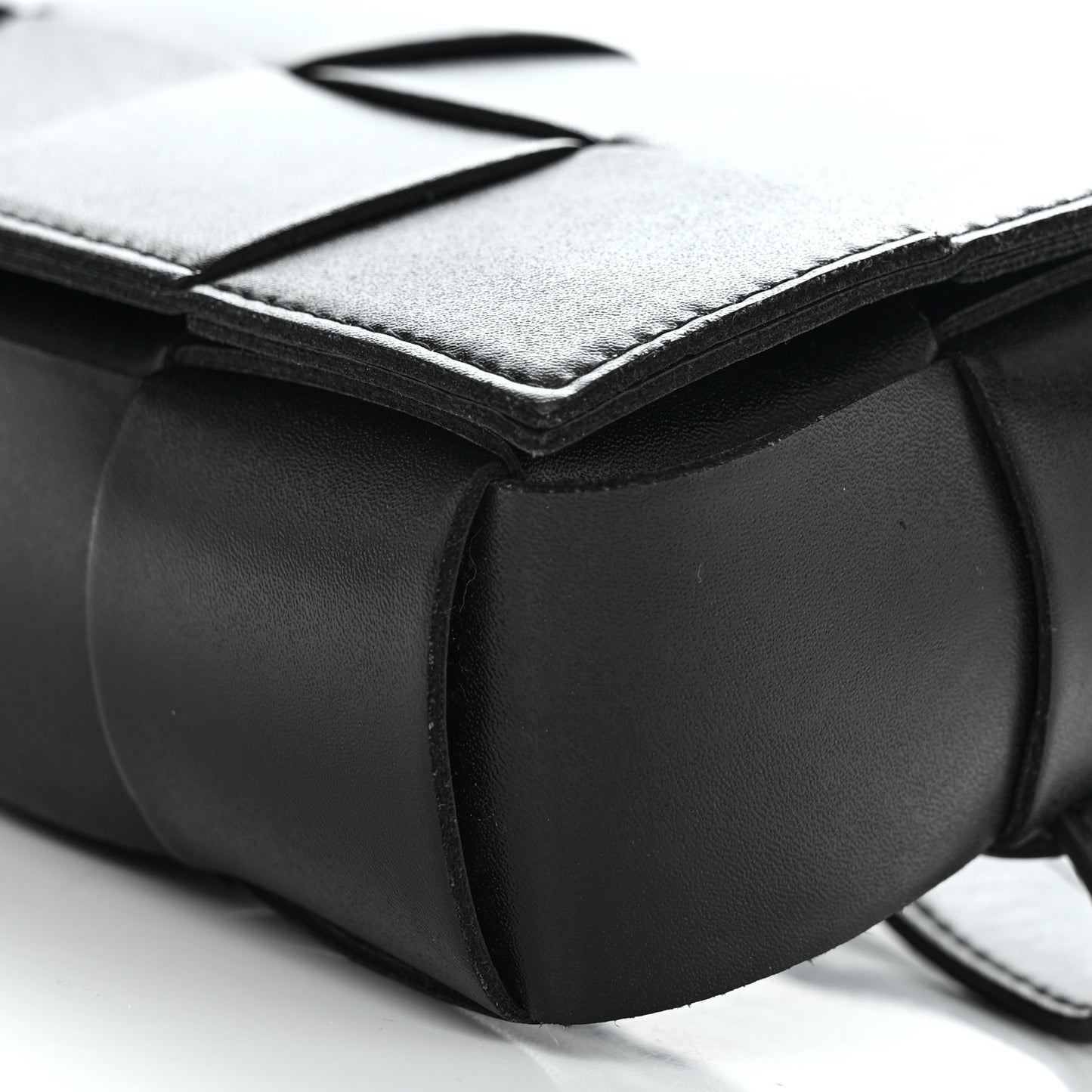 Nappa Maxi Intreccio The Belt Cassette Bag Black