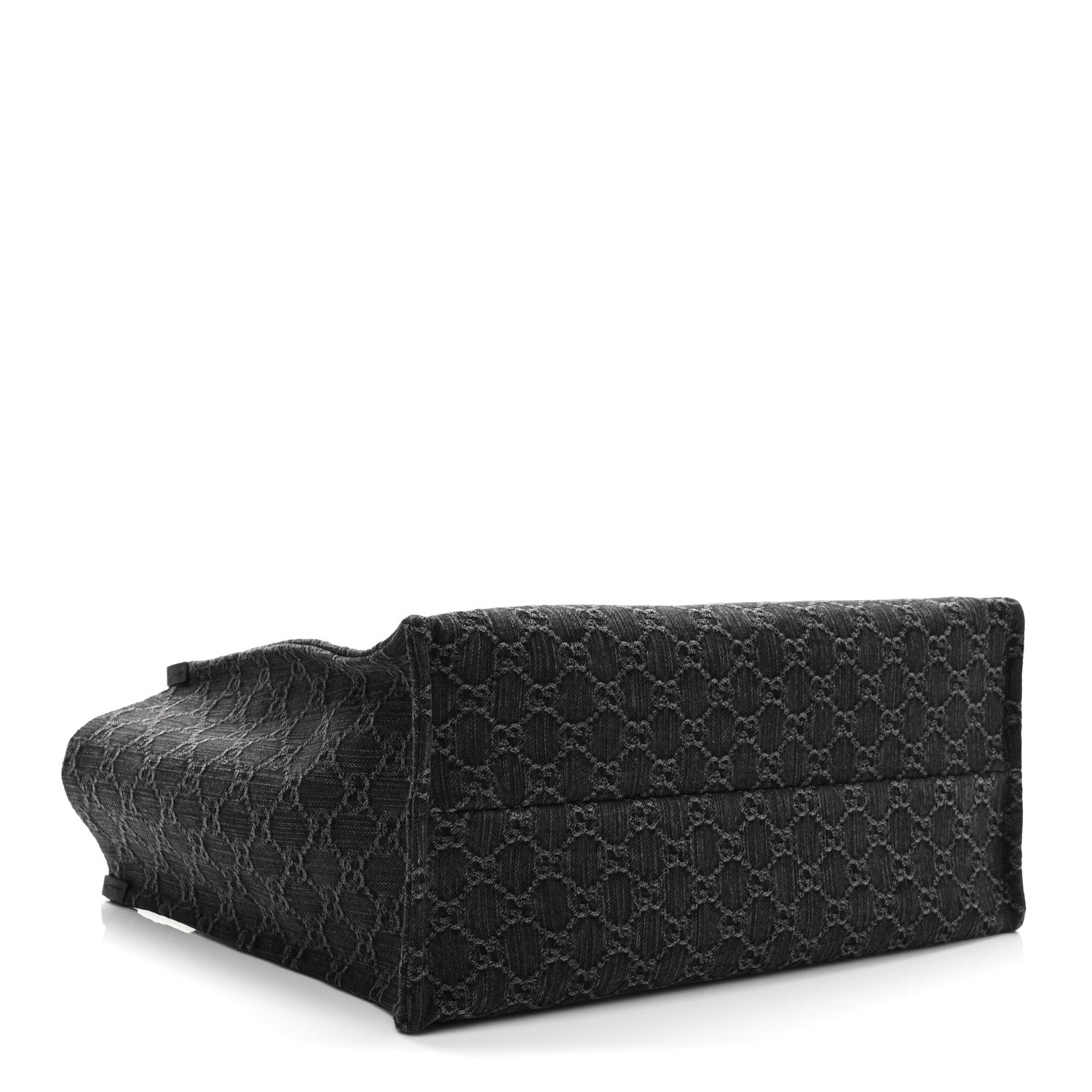 Gucci Denim Ophidia GG Monogram Large Tote Black Grey 5 of 11