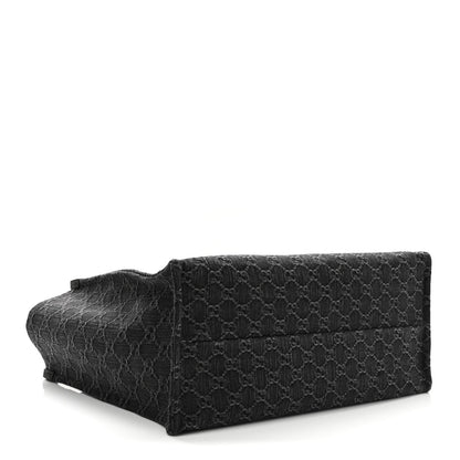 Gucci Denim Ophidia GG Monogram Large Tote Black Grey 5 of 11